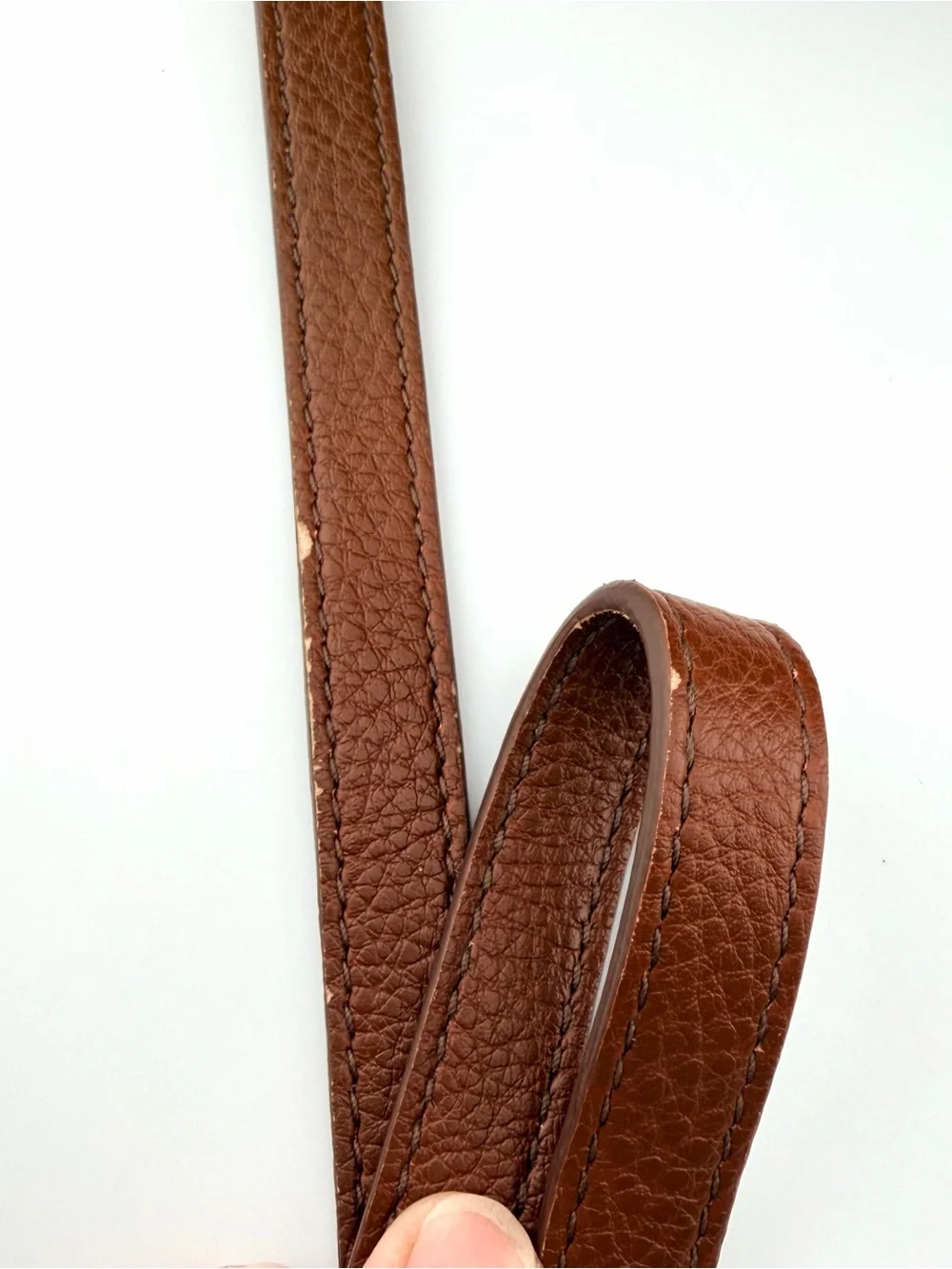 Fossil pebbled leather
